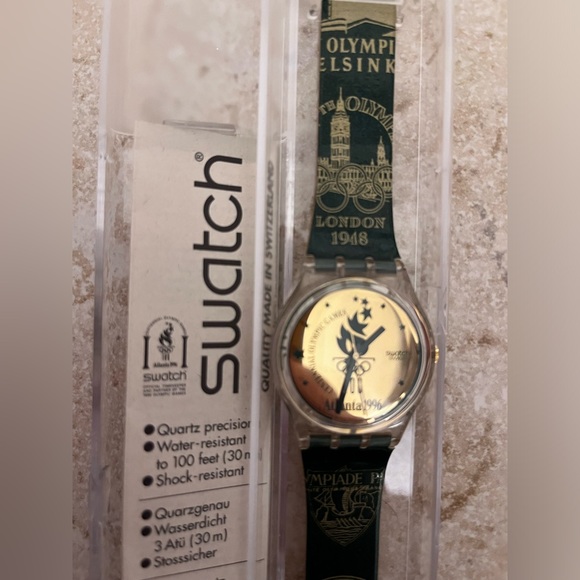 Rare Swatch Olympics ATLANTA ‘96 Collectors Watch In Original Box Mint Condition - Picture 3 of 13